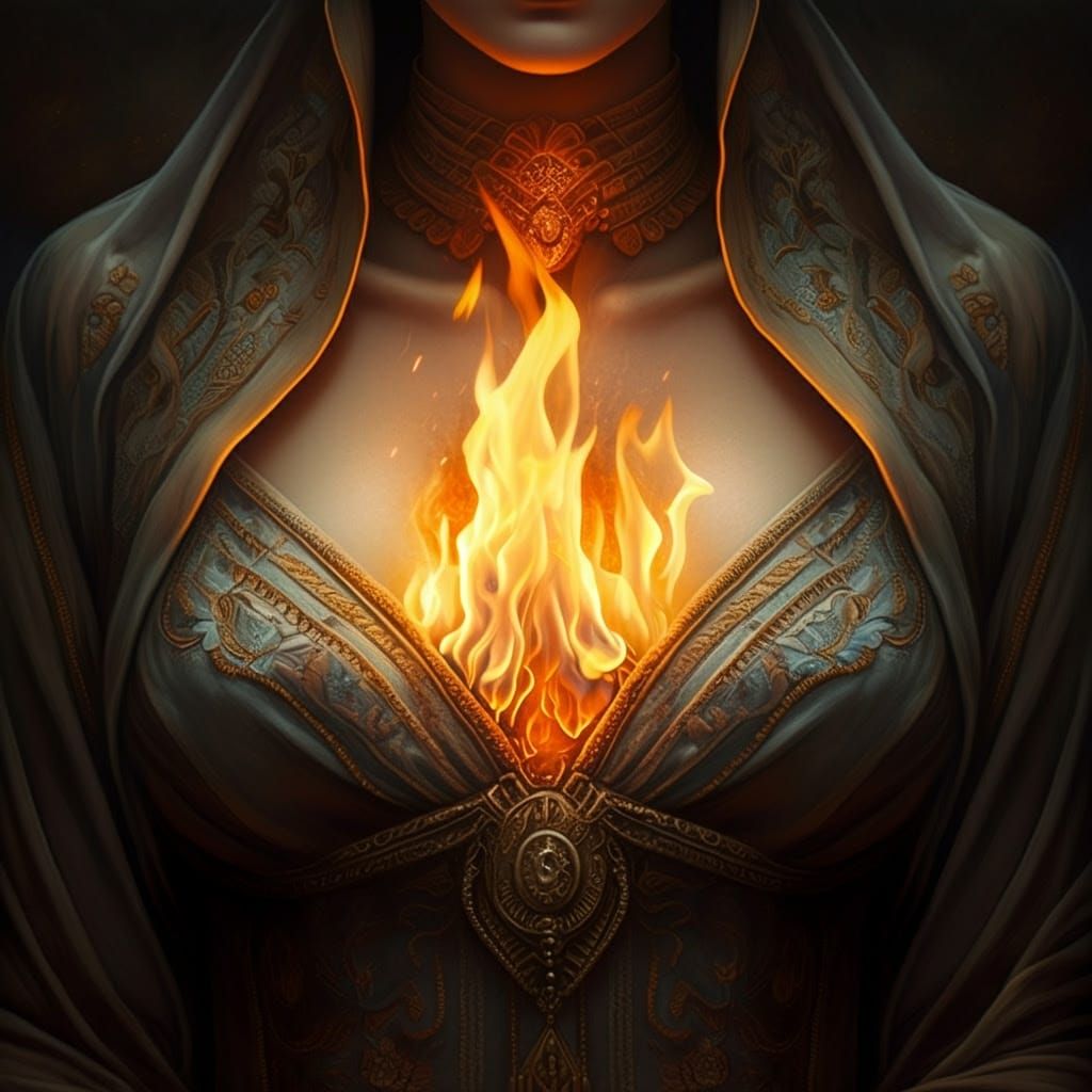 Biomechanical Goddess in Embroidered Splendor