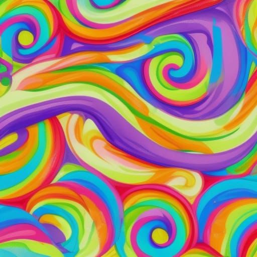 Rainbow Swirl Lollipop in Candyland Wonderland