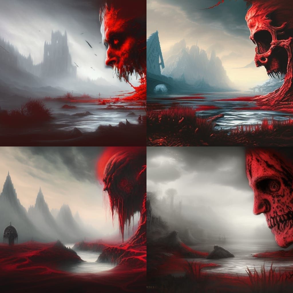 River of Blood: Detailed Fantasy Concept Art