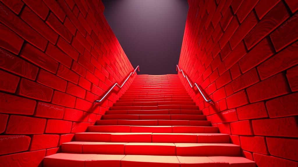 Stairs to Hell: 3D Digital Art in Pixar Style