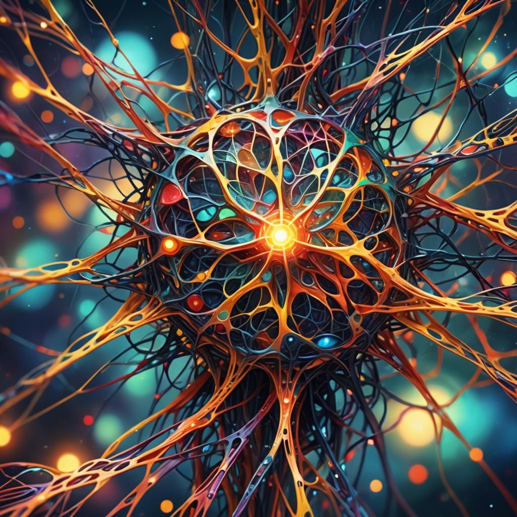 Neural Network Concept Art with Soft Glow