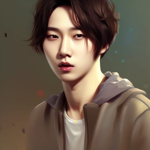 K-Pop Singer Portrait in Hyperdetailed Style