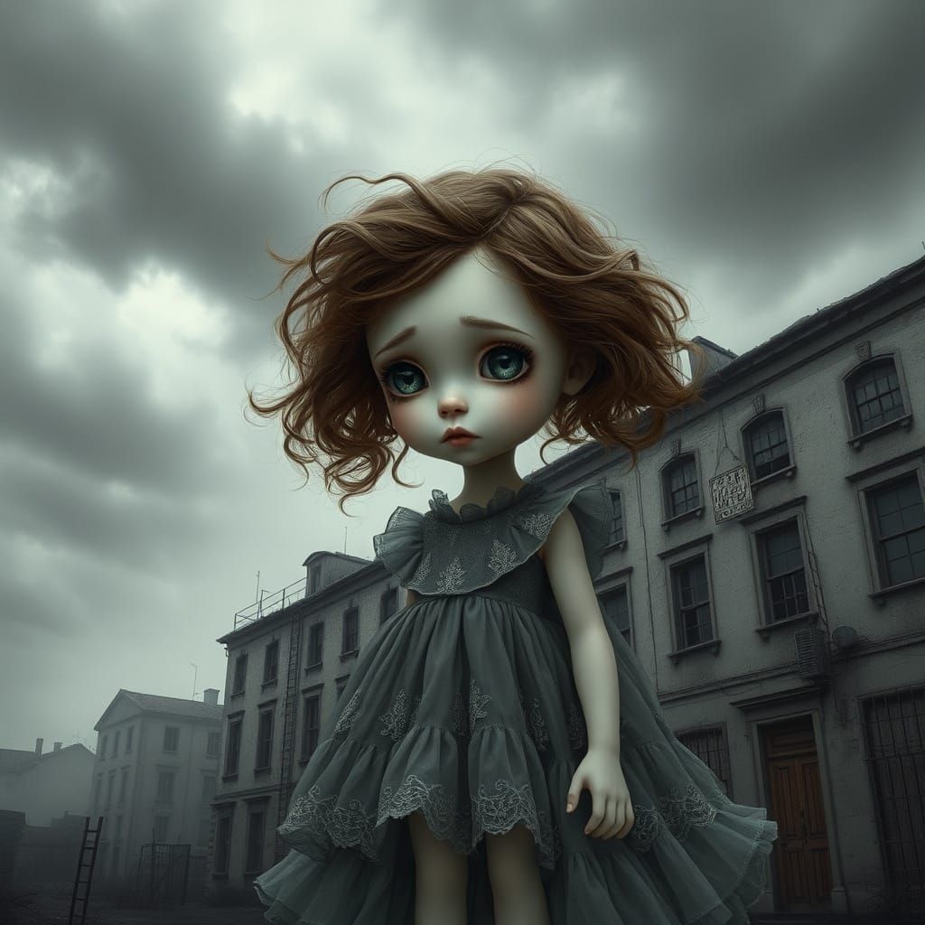 Ethereal Dreamscape in Muted Gray