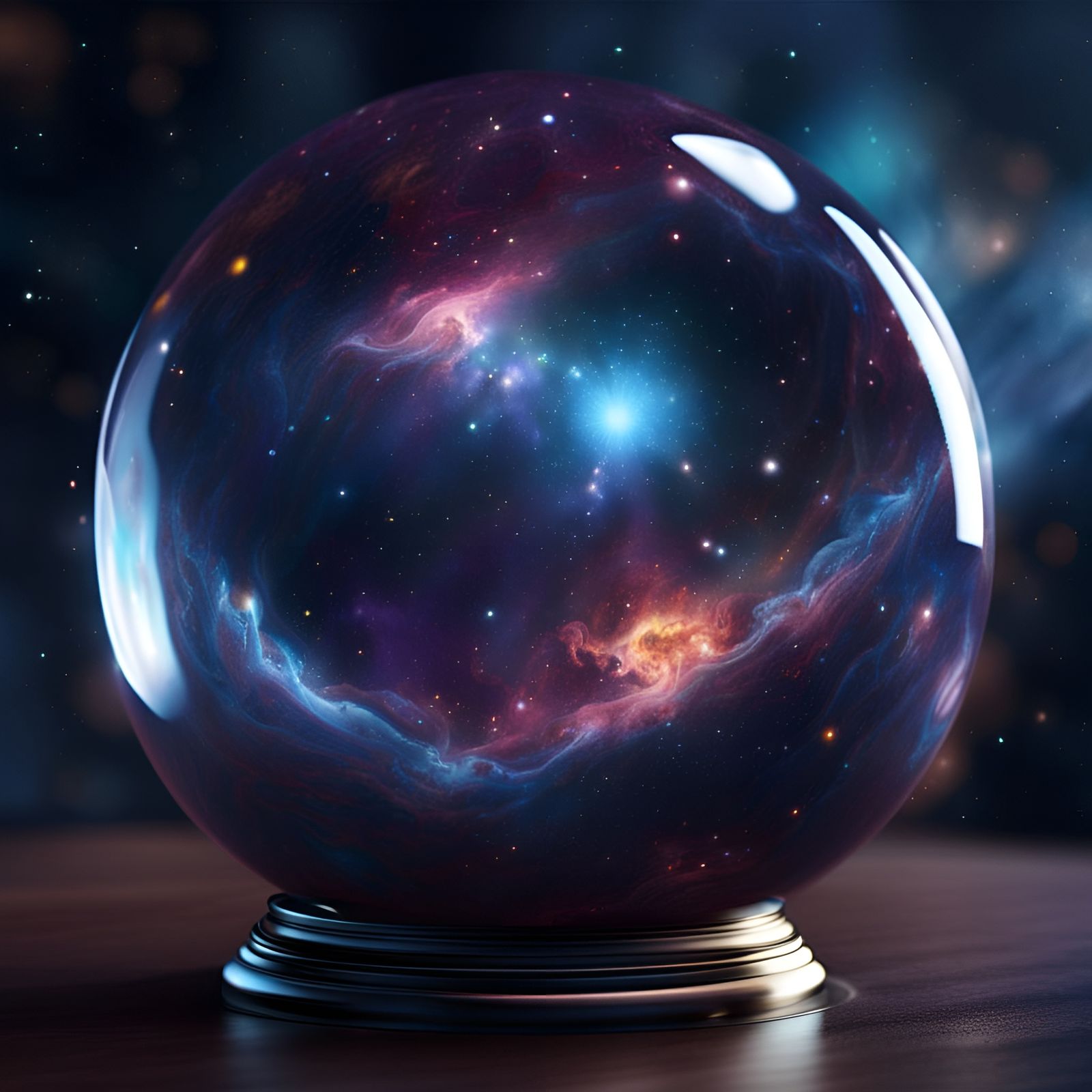 Galaxy in Glass Globe: Fantasy Concept Art