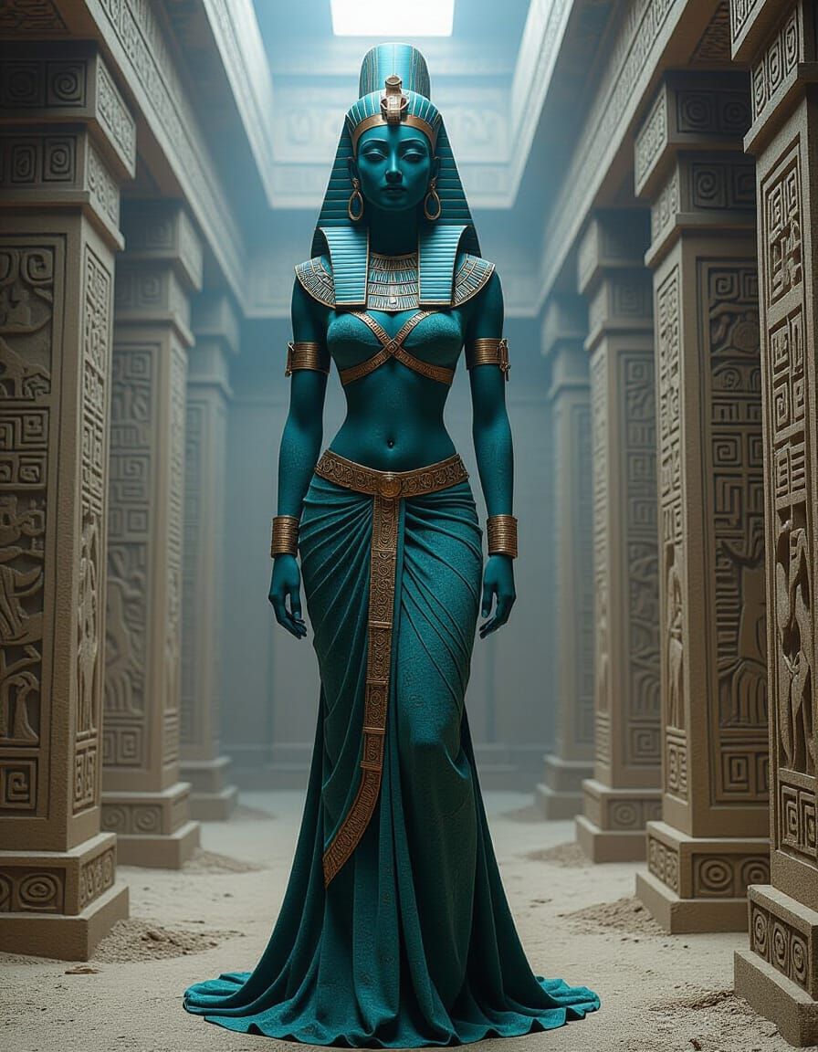 Jacquard Weave Ushabti Golem Otherworldly Environment