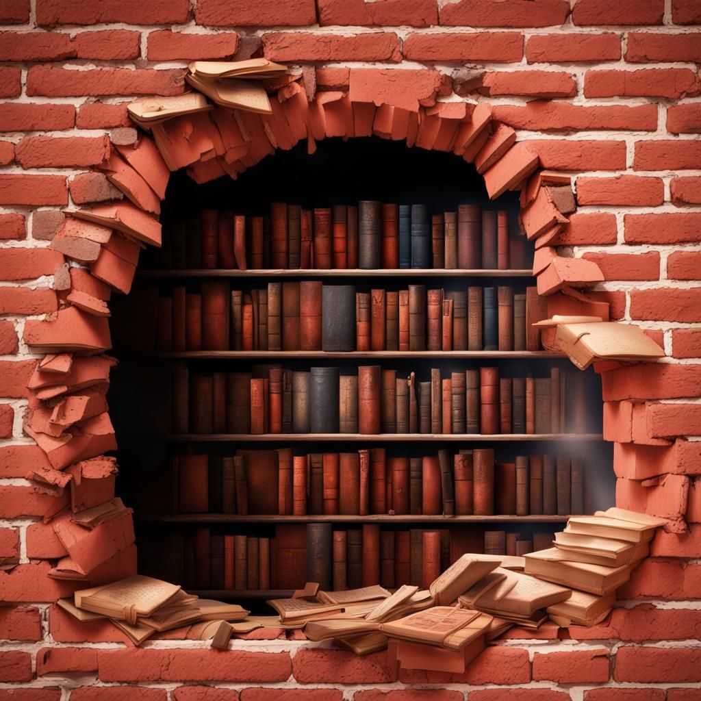 Hidden Fantasy Library Revealed in Brick Wall