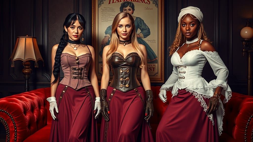 Steampunk Women in Intricate Outfits