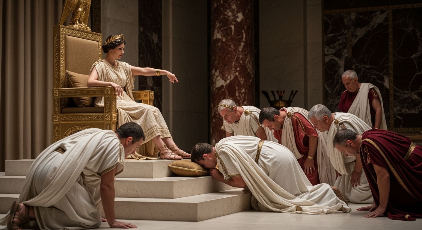 Empress Messalina in a Luxurious Ancient Roman Palace