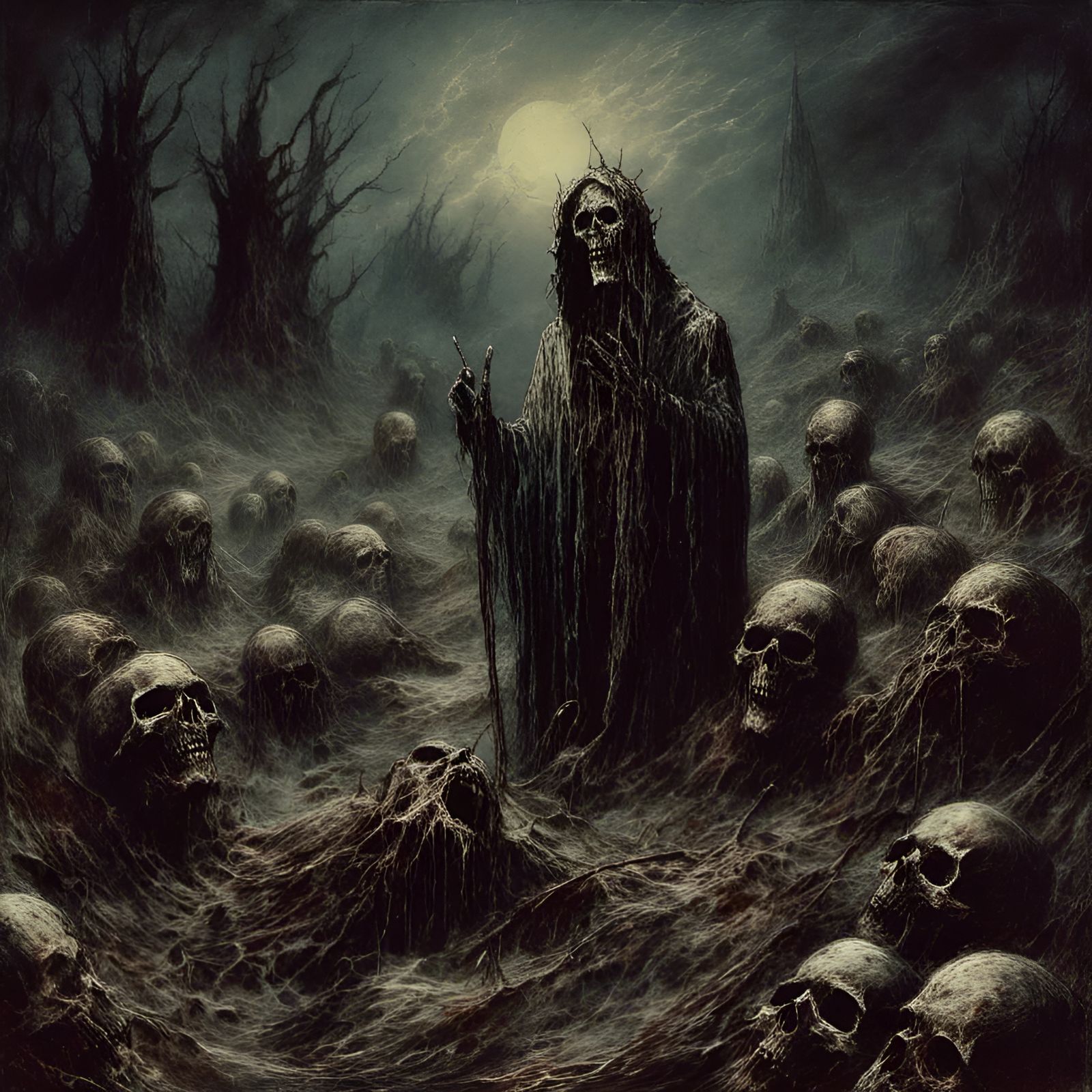 Macabre Tombstone: Death By Rock And Roll Illustration