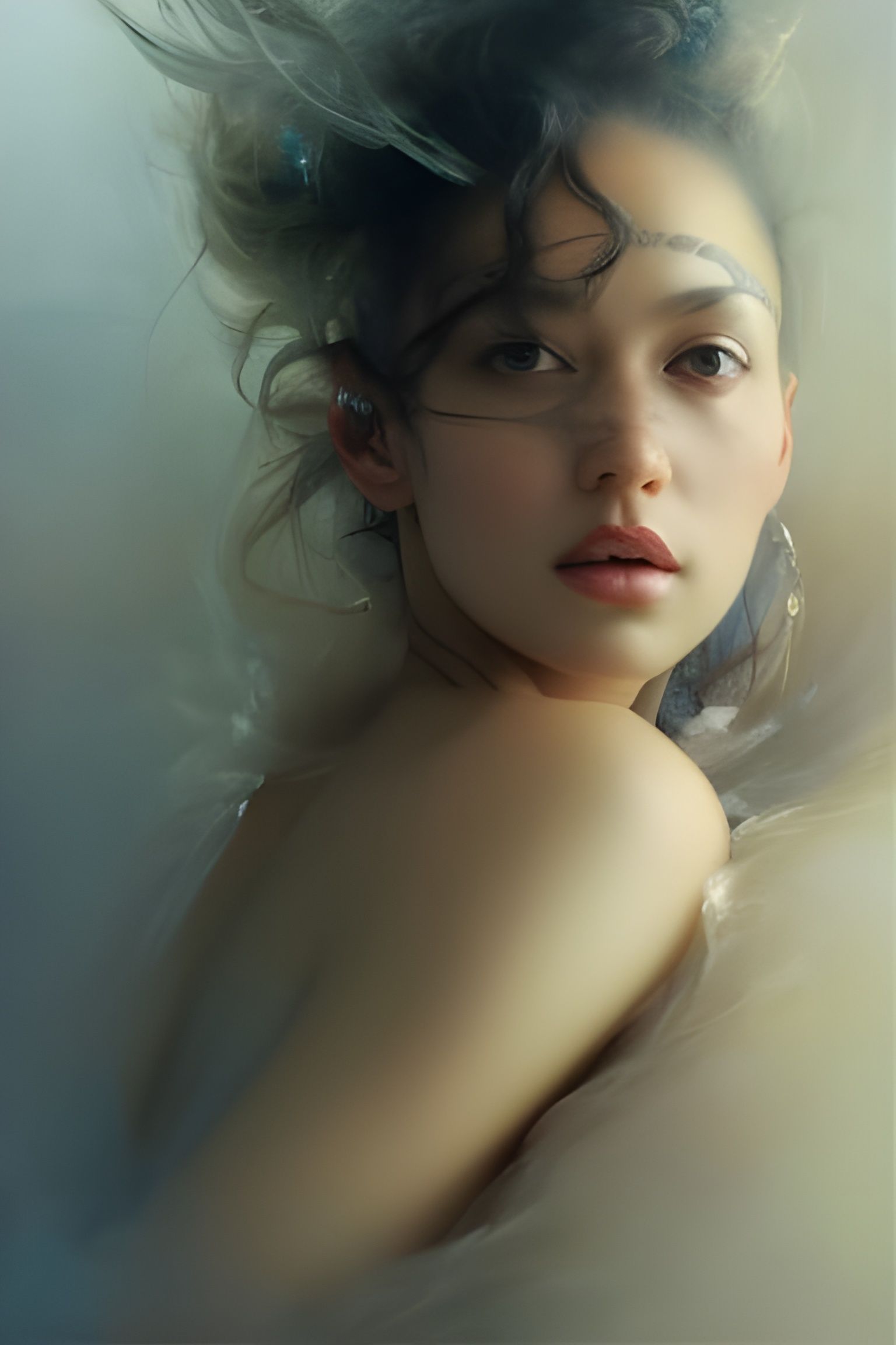 Gorgeous Biracial Woman: Hyperrealistic Fantasy Portrait