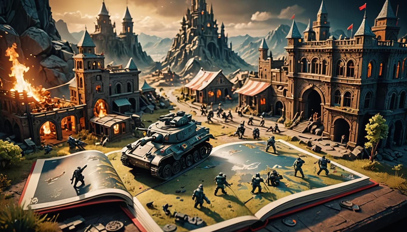 War World Pop-Up Book in Cinematic 3D