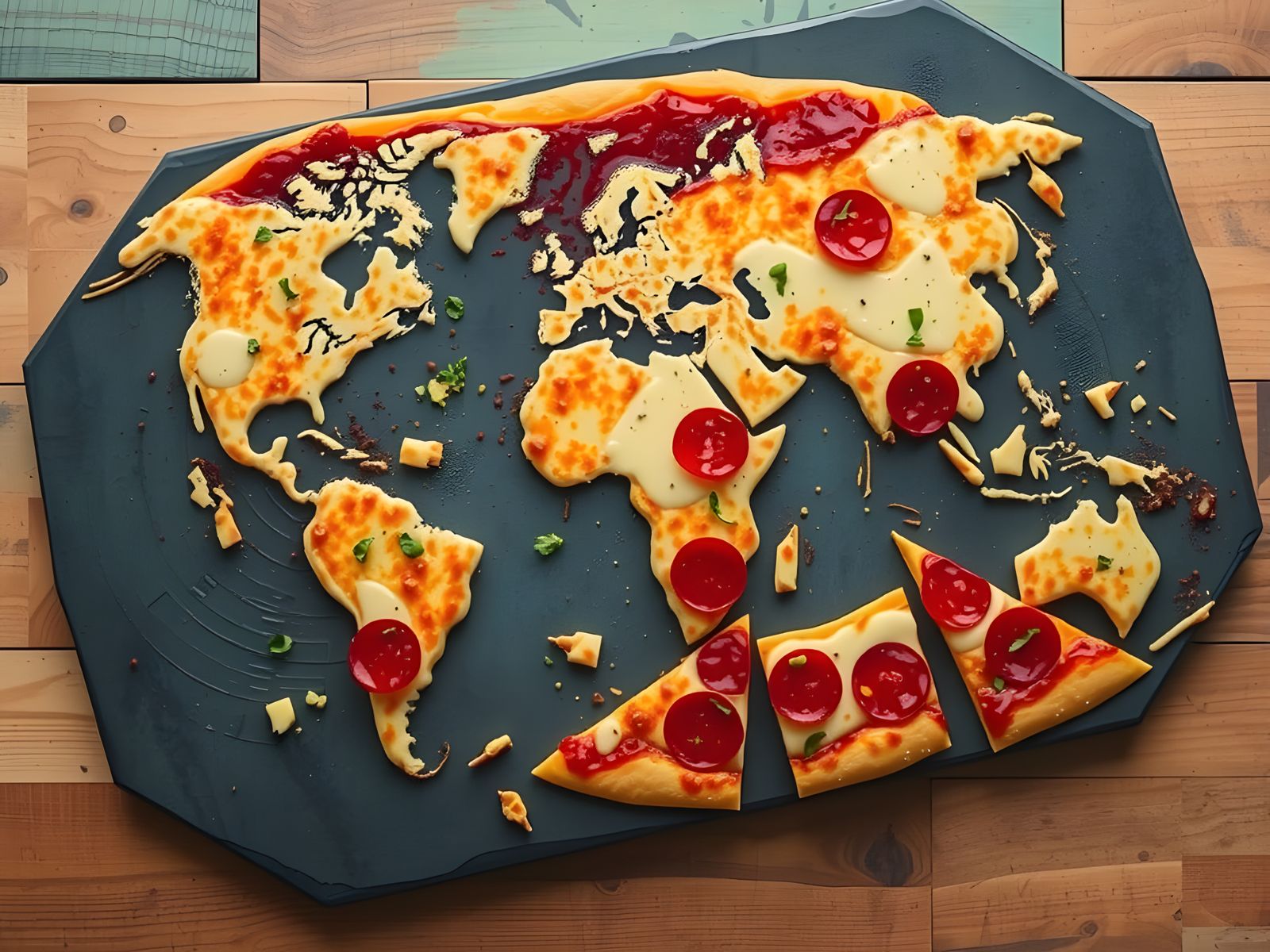World Map Pizza: A Culinary Cartography Creation