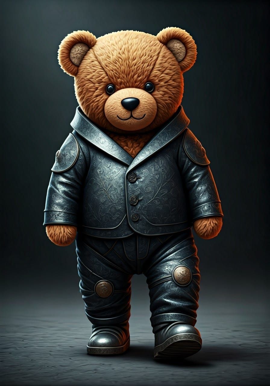 Teddybear Teddyboys Sgraffito in Polymer Clay