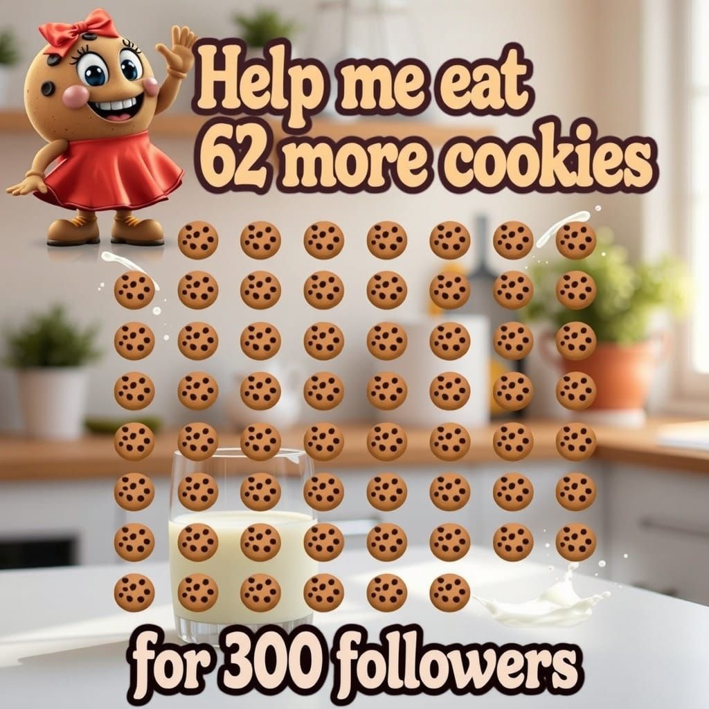 Cookies and Milk Message in a Kitchen