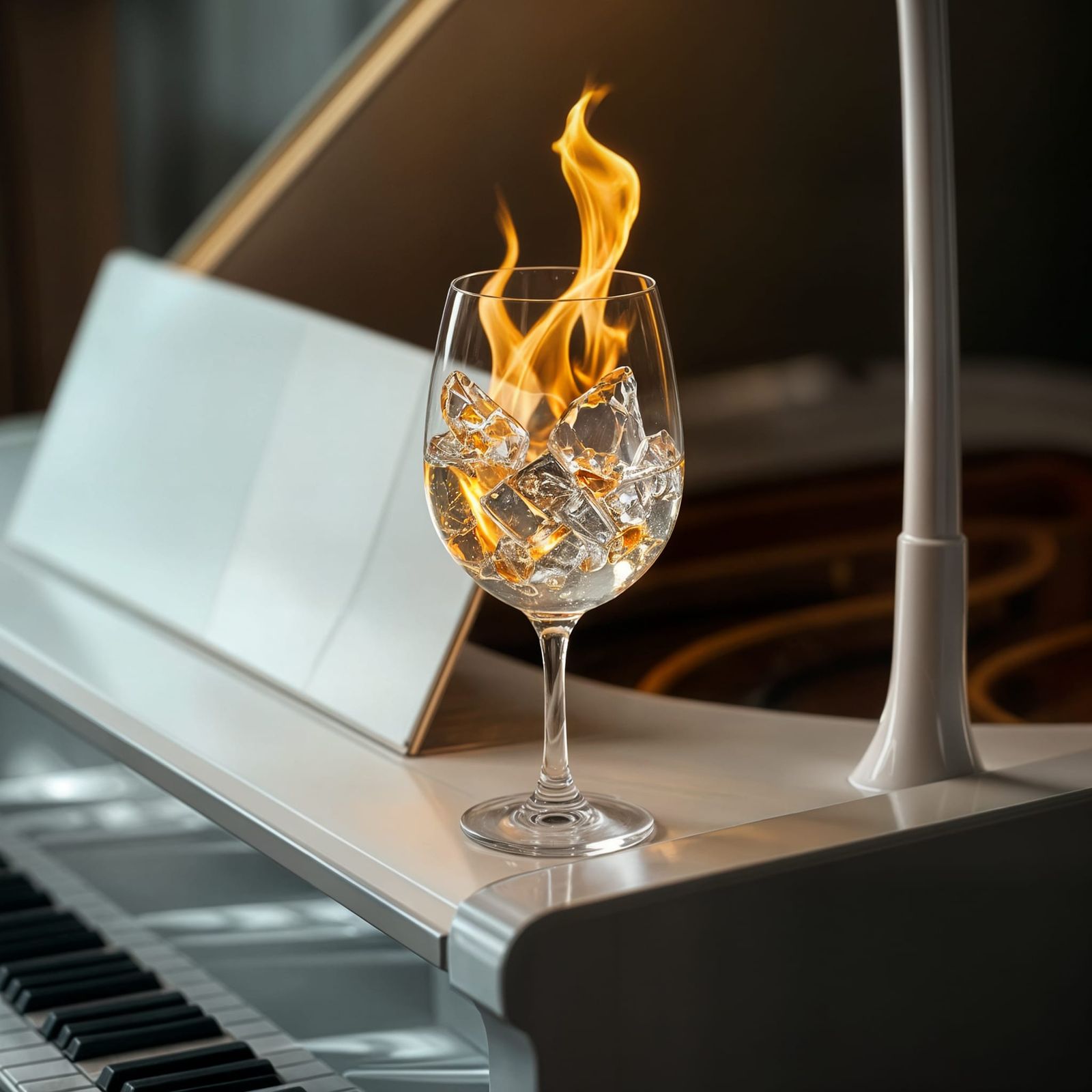 Fire and Ice Fusion on a Grand Piano