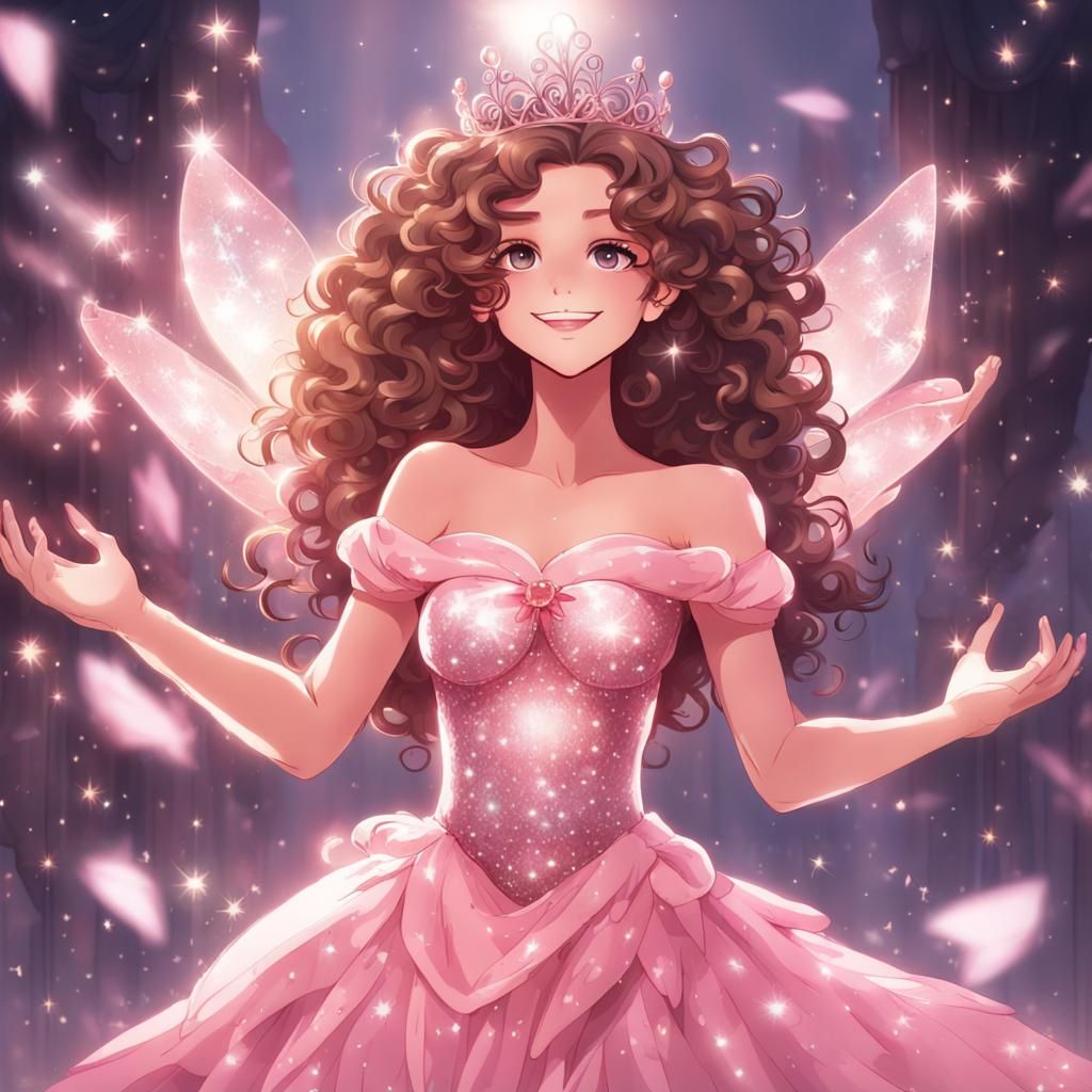 Magical Girl Radiating Happiness in Transformation