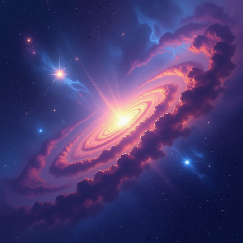 Cosmic Vault With Stars, Pulsars, and Supernovas