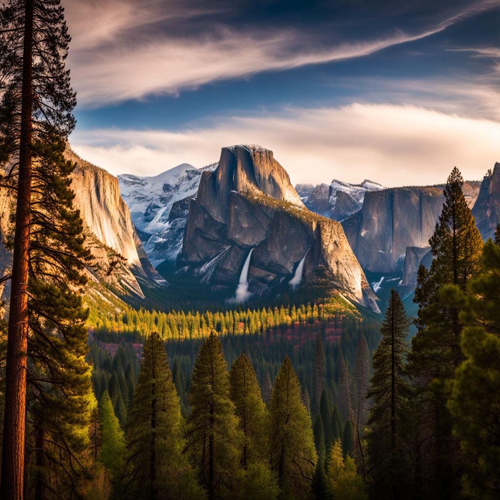 Yosemite Valley: Iconic View in Natural Light