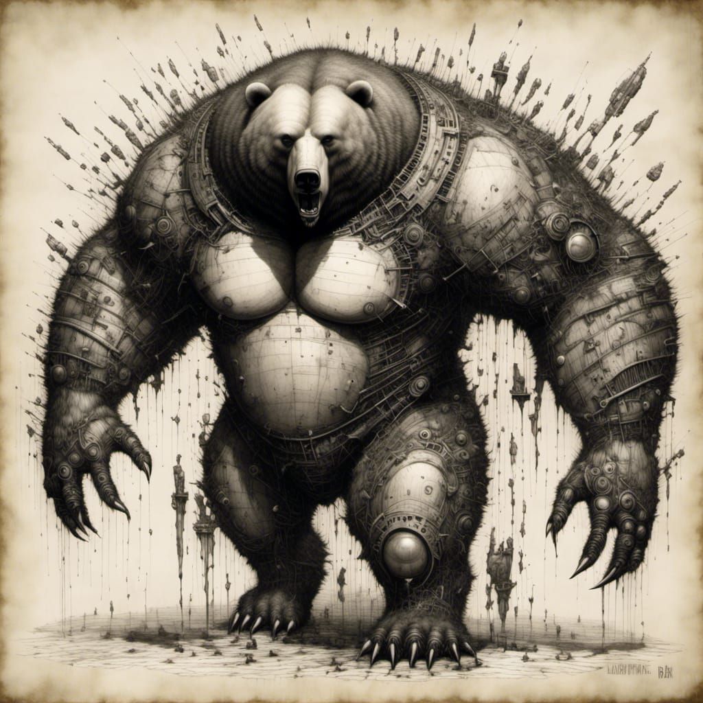 Photorealistic Bear Announces Arrival