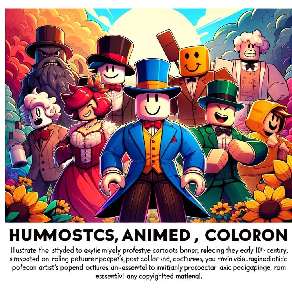 Humorous Roblox Banner in Cartoon Style