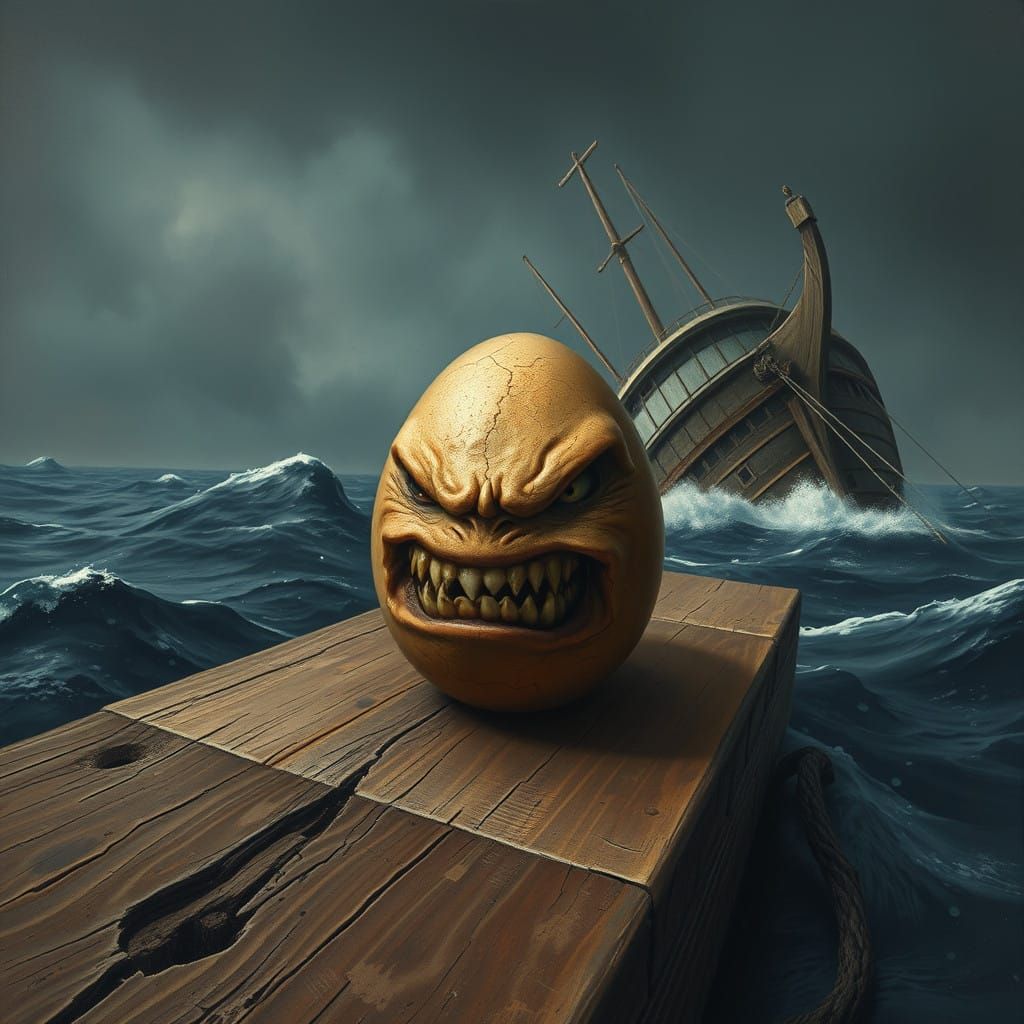 Furious Egg Abandons Distressed Ship in a Surreal, Biomechan...