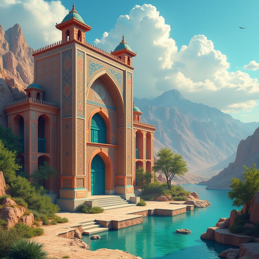Persian Futurism: Majestic Mountains Meet Whimsical Architec...