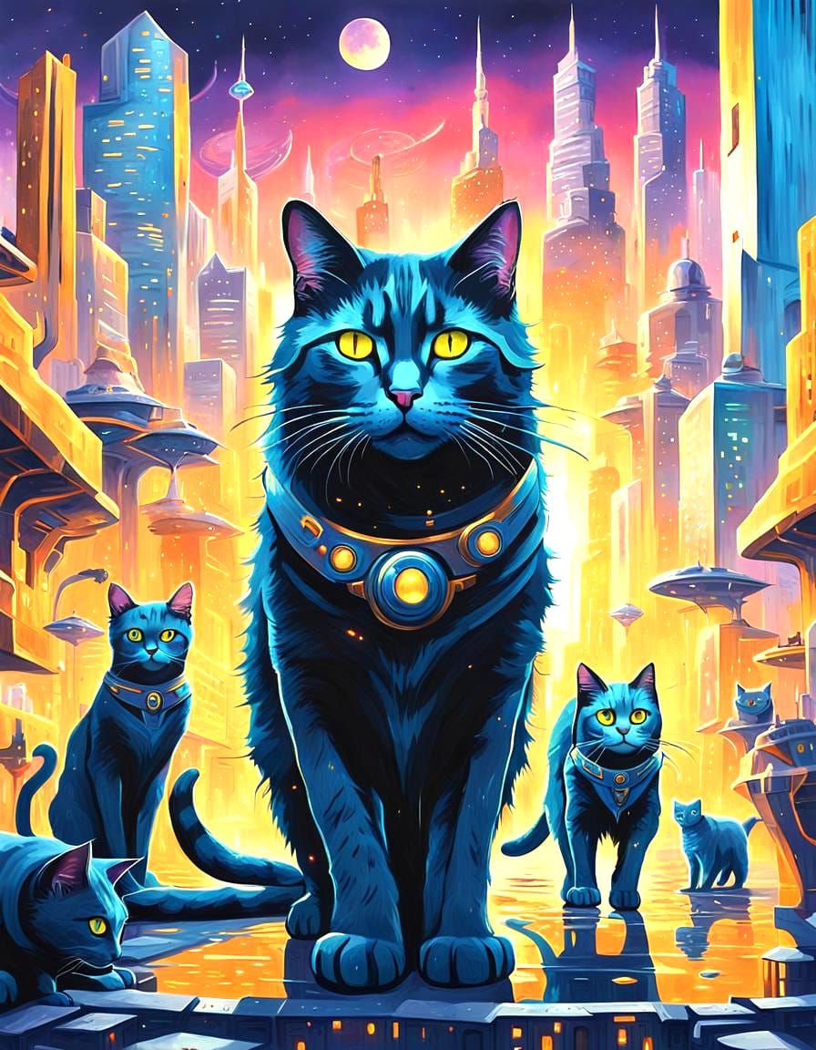 Cats Ruling the World in Graffiti Art