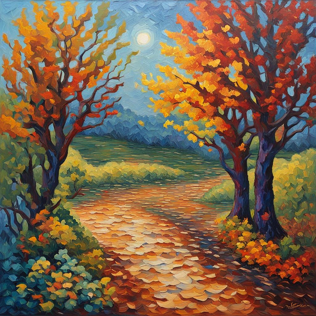 Neo-Impressionist Scene within a Scene