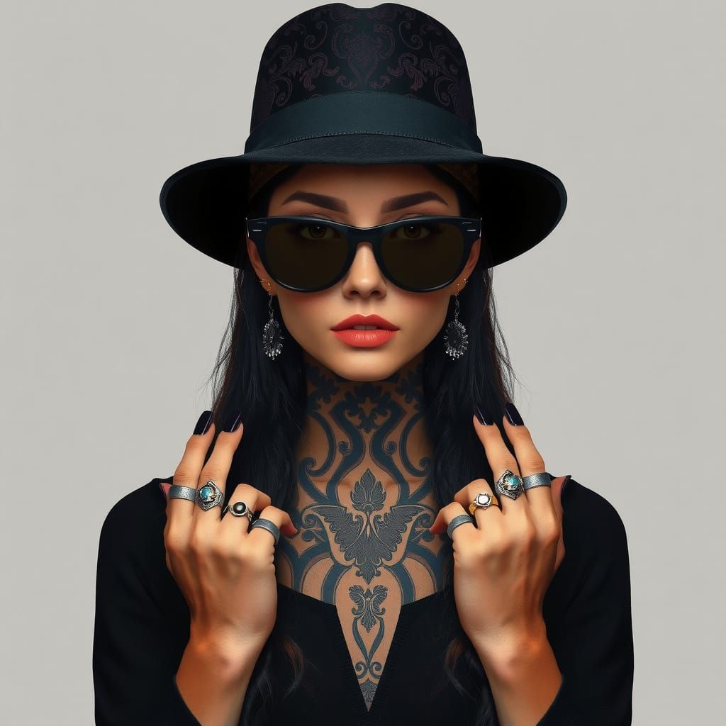 Enigmatic Female Figure in Mysterious Setting