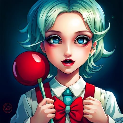 Adorable Baby Clown Doll in Expressive Style