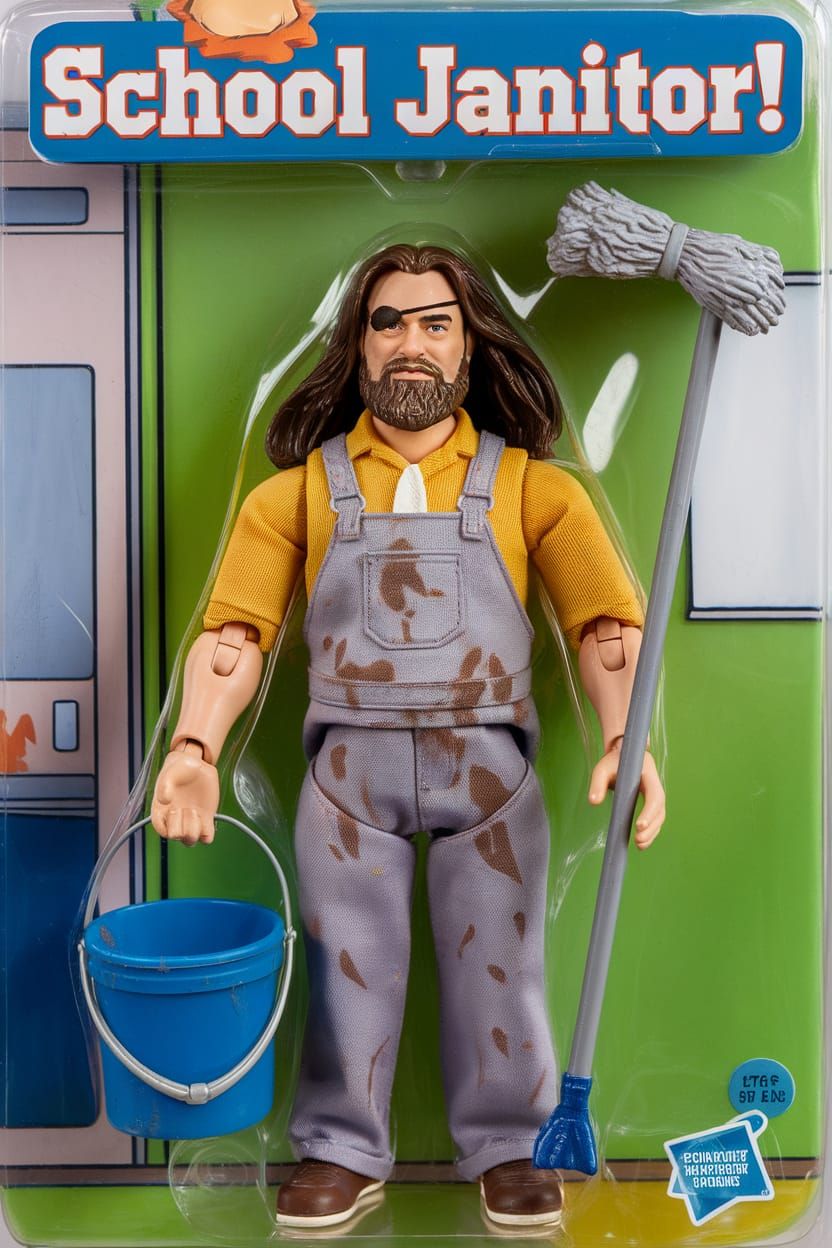 School Janitor Action Figure