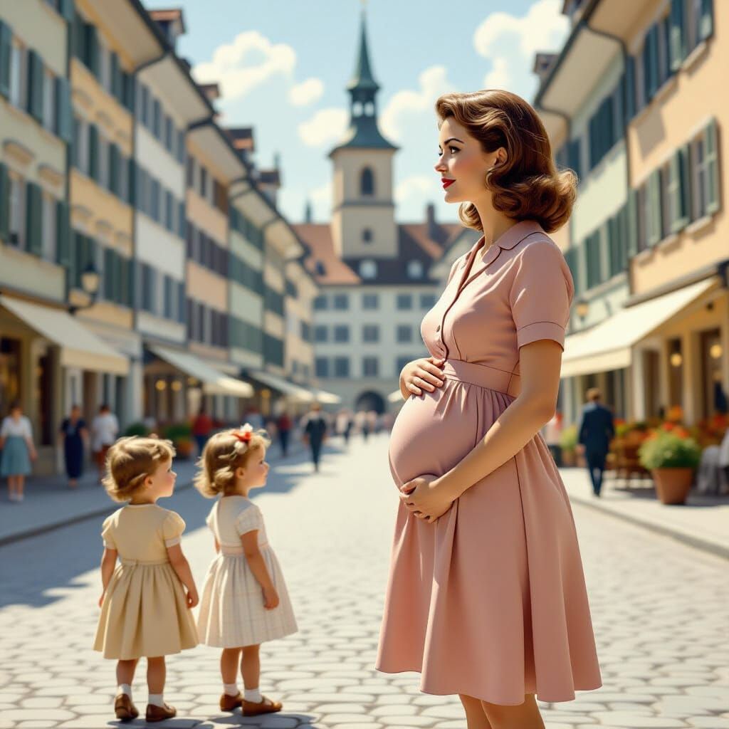 1960s Zürich Woman Contemplates Past Choice