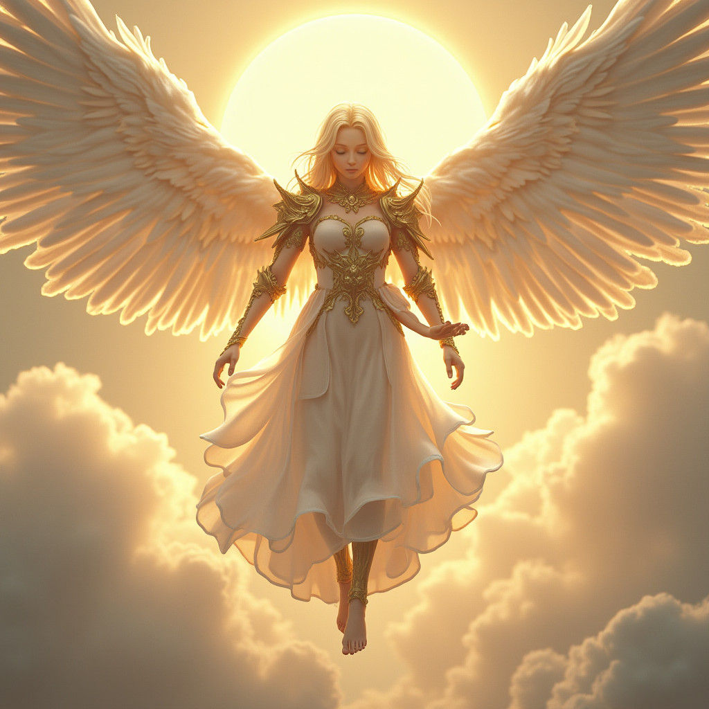 Angelic Guardian Protecting Child: Anime-Inspired Concept Ar...