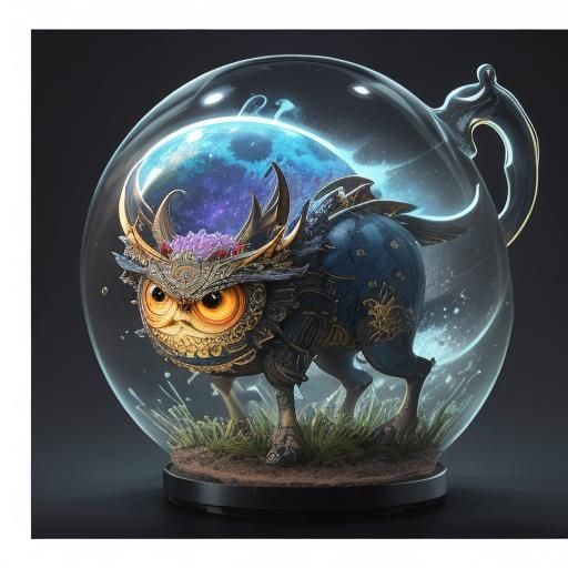 Whimsical Googly-Eyed Creatures in 3D Anime Style