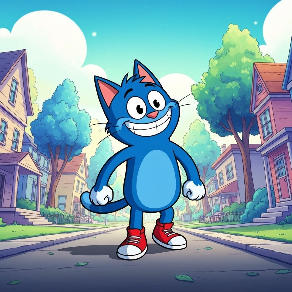 Gumball Watterson in Vibrant Cartoon Style