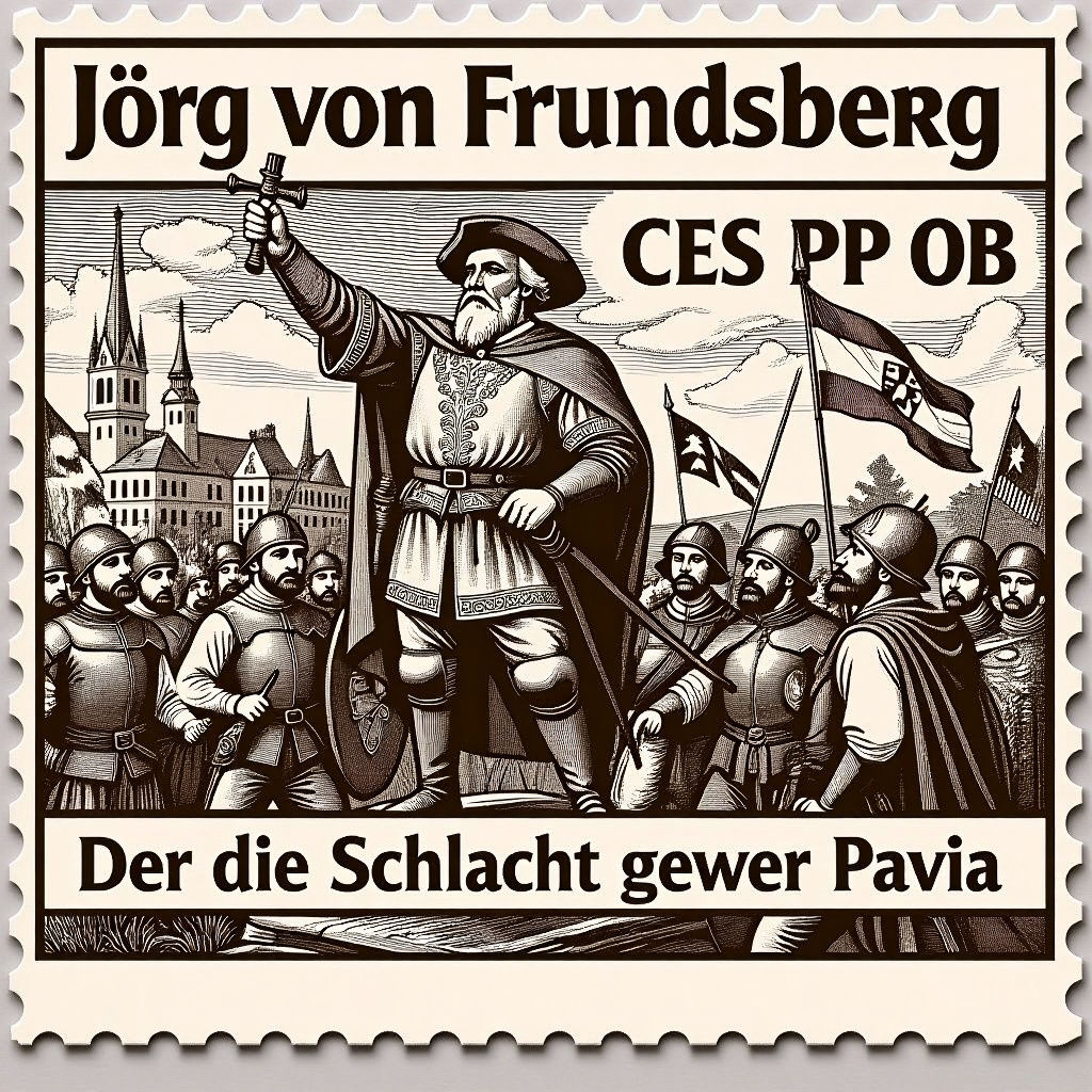 A posting stamp at the siege of Pavia))