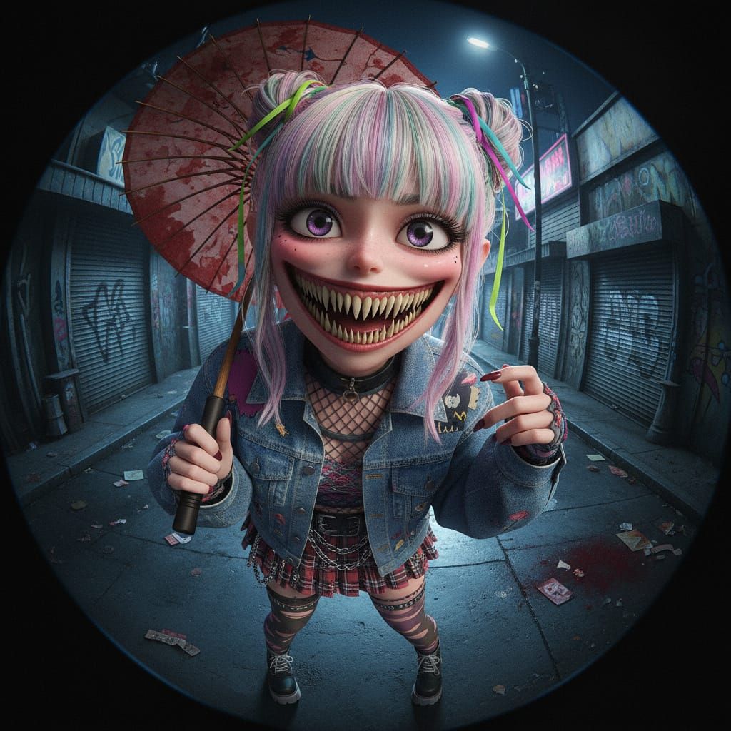 Gyaru Yokai in Harajuku Fashion: Pixar Style