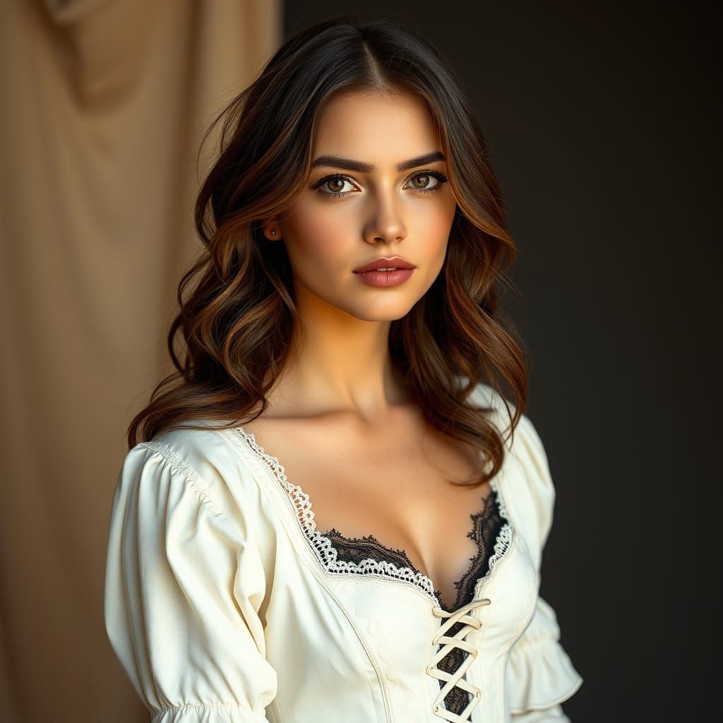 Ethereal Medieval Princess in Soft Light