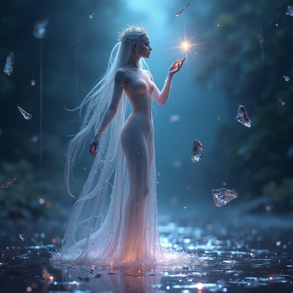 Ethereal Flutelight Entity in a Mirrored Storm Realm