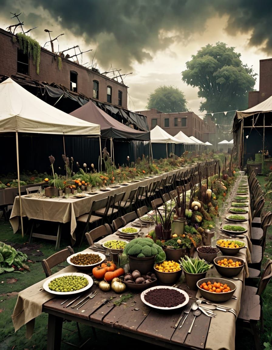 Post apocalyptic garden party