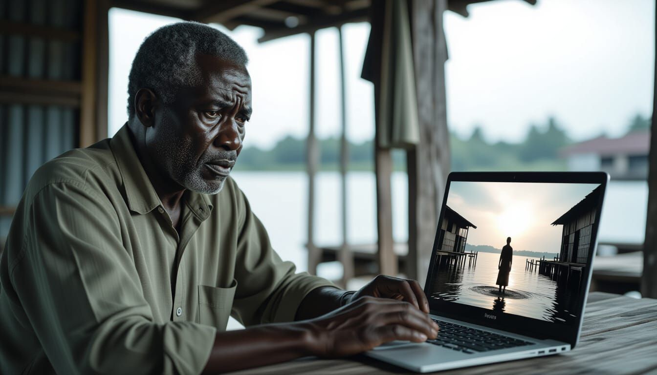 Elder Jide Watches Shocking Footage on Laptop