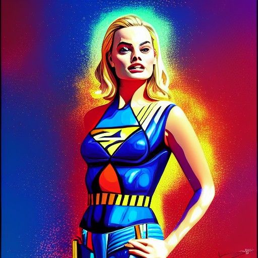 Margot Robbie as a Superhero (Ver 2) [Fail]