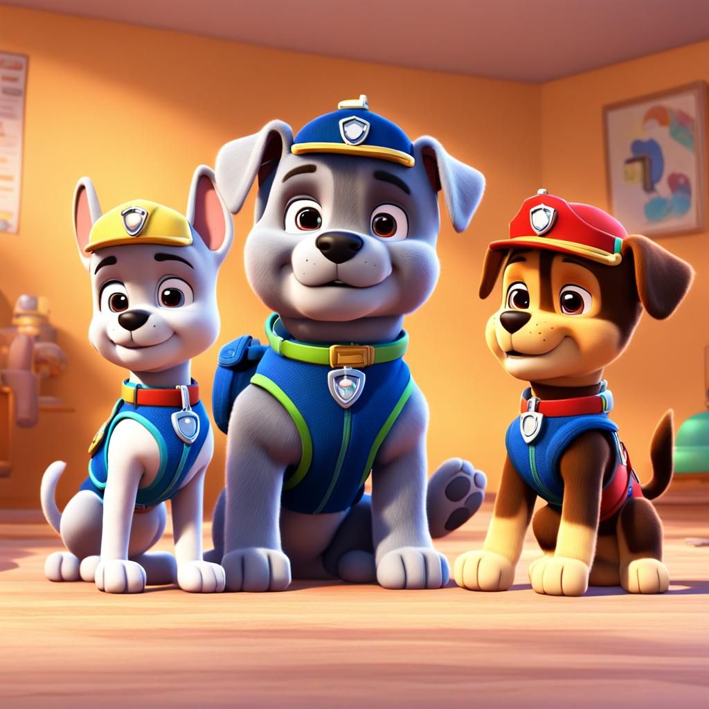 Baby Ryder with Parents: Pixar-Style 3D Art