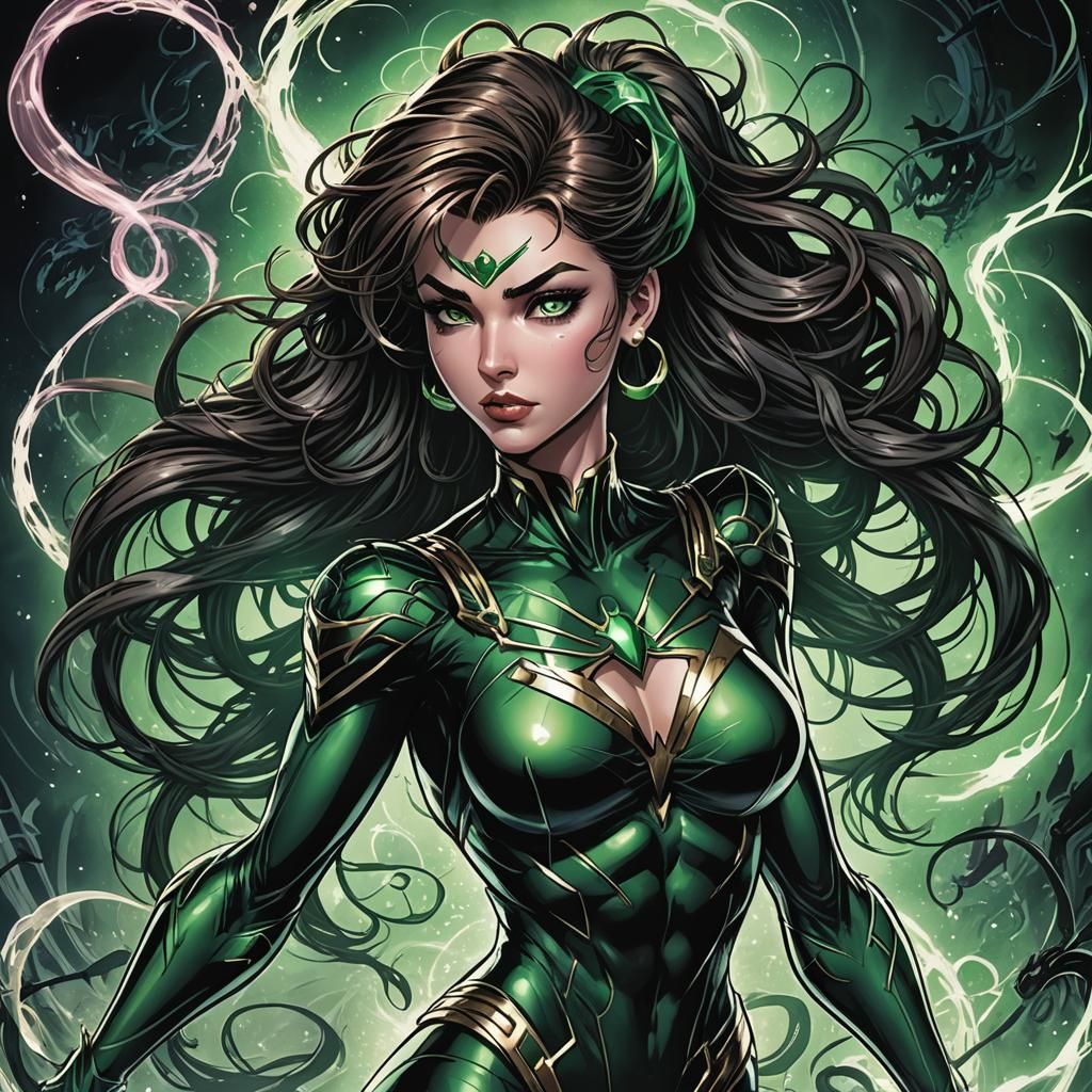 Sailor Jupiter with Venom Symbiote in Comic Art
