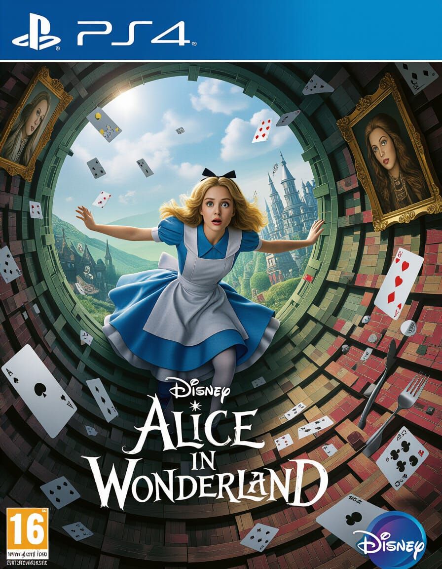 Alice in Wonderland Game Cover: Falling Down