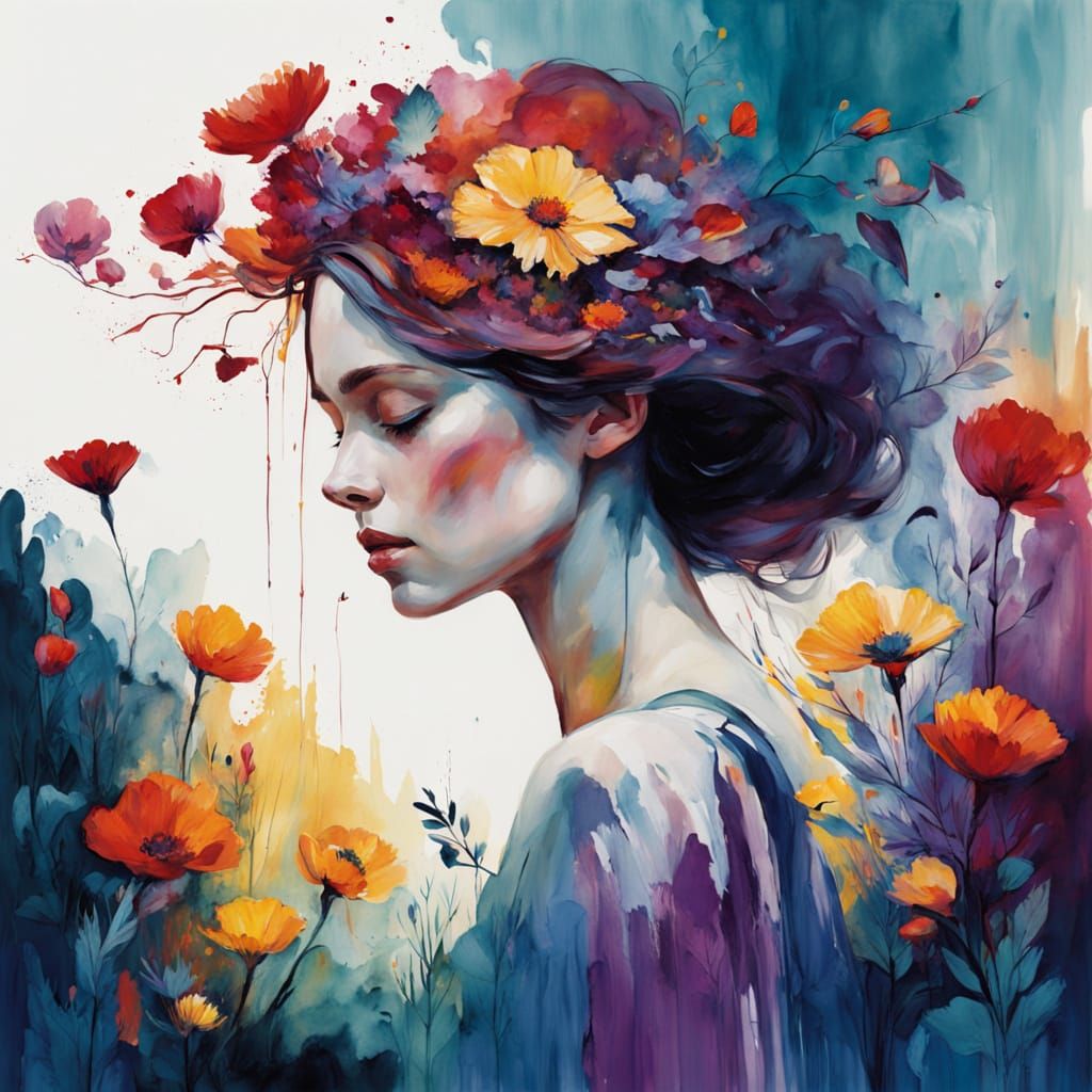 Surreal Sky and Colorful Trees in Dreamlike Landscape