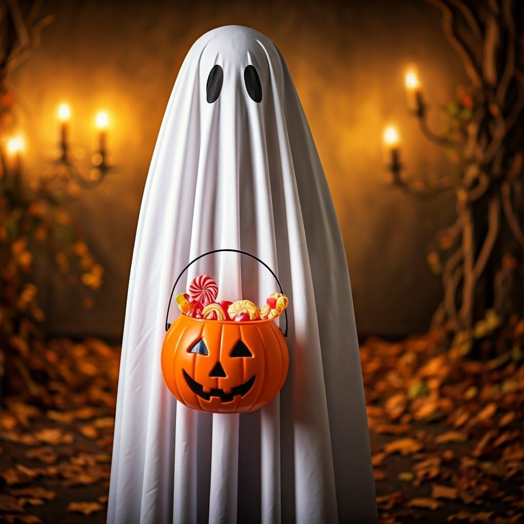 Ghostly Child's Halloween Candy Haul