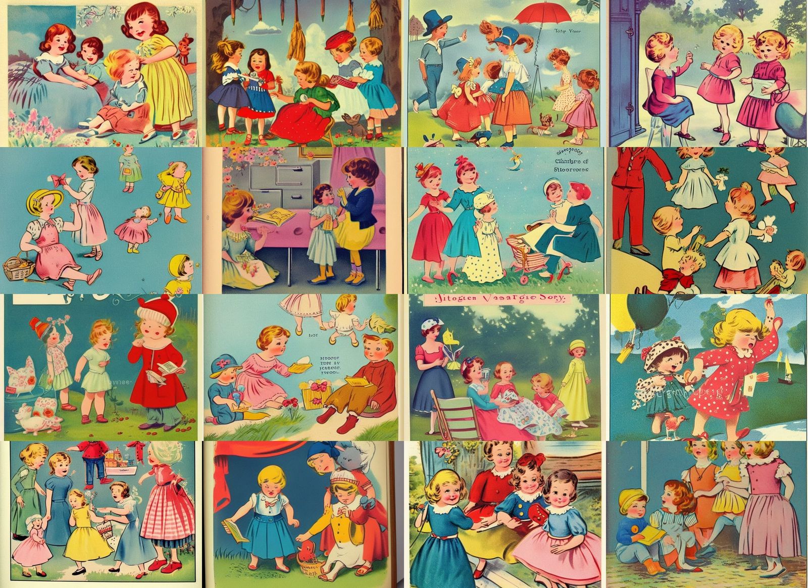 Cute Vintage Storybook Illustrations