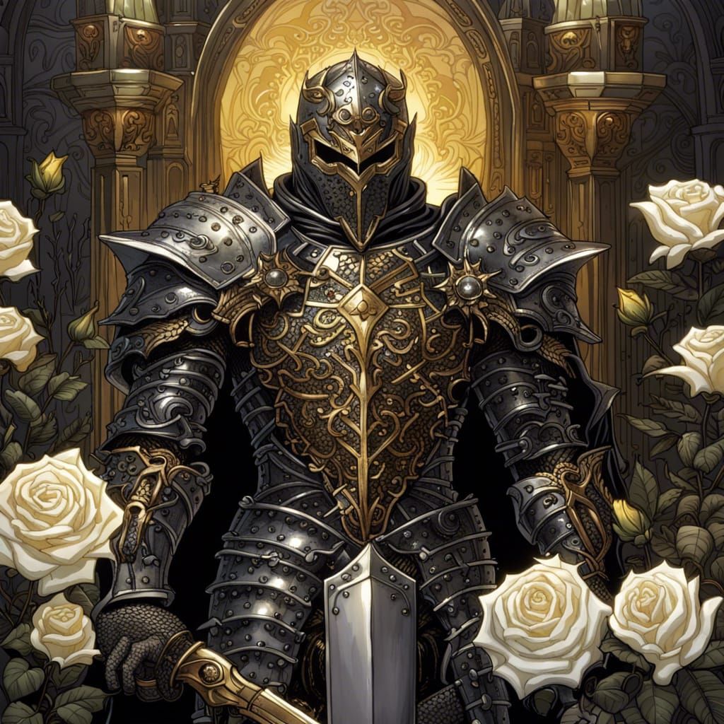 High Gothic Undead Knight in Gilded Armor