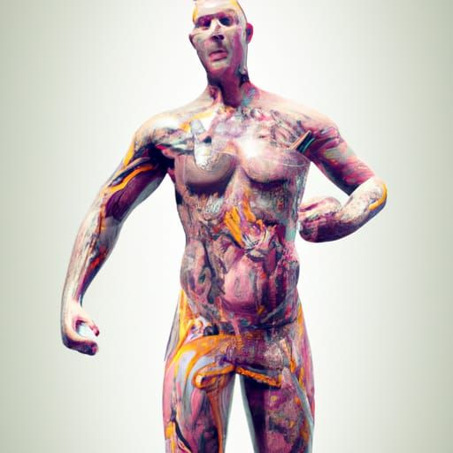 Detailed Hyperrealistic Anatomy of a Man